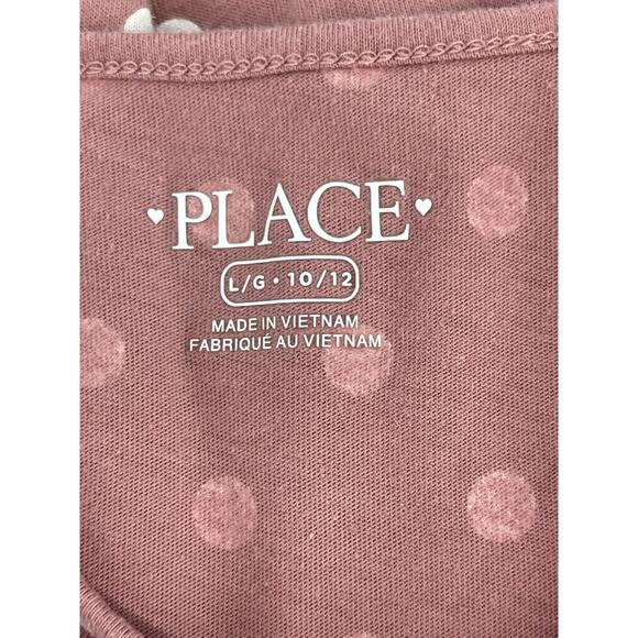 The Children's Place Girls Mauve Polka Dot Dress Youth Size Large 10/12 - Picture 7 of 7